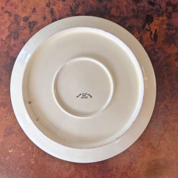 Vintage Austrian Made Haag Pottery Decor Large Plate 11" #159 - Picture 4 of 5